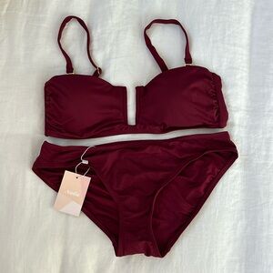 NWT Burgundy Andie Swim Bikini